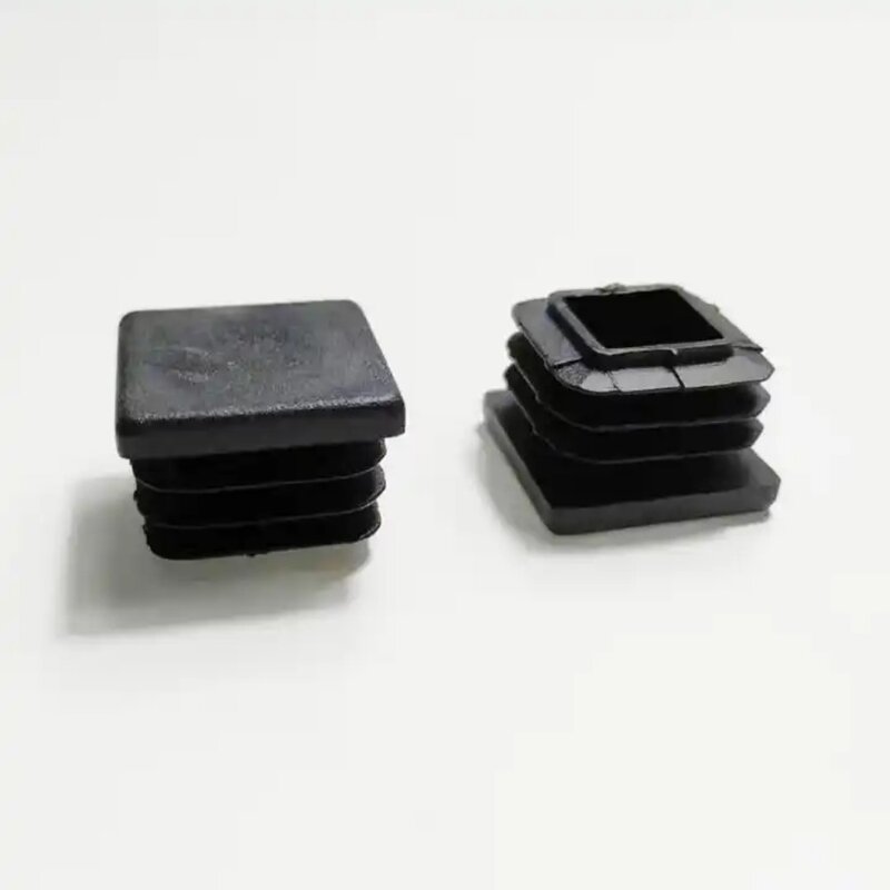 Rosca cuadrada de material PE, enchufe de orificio roscado Cuadrado Negro, Accesorios Negros cuadrados, enchufe de tubería de plástico, 13x13mm