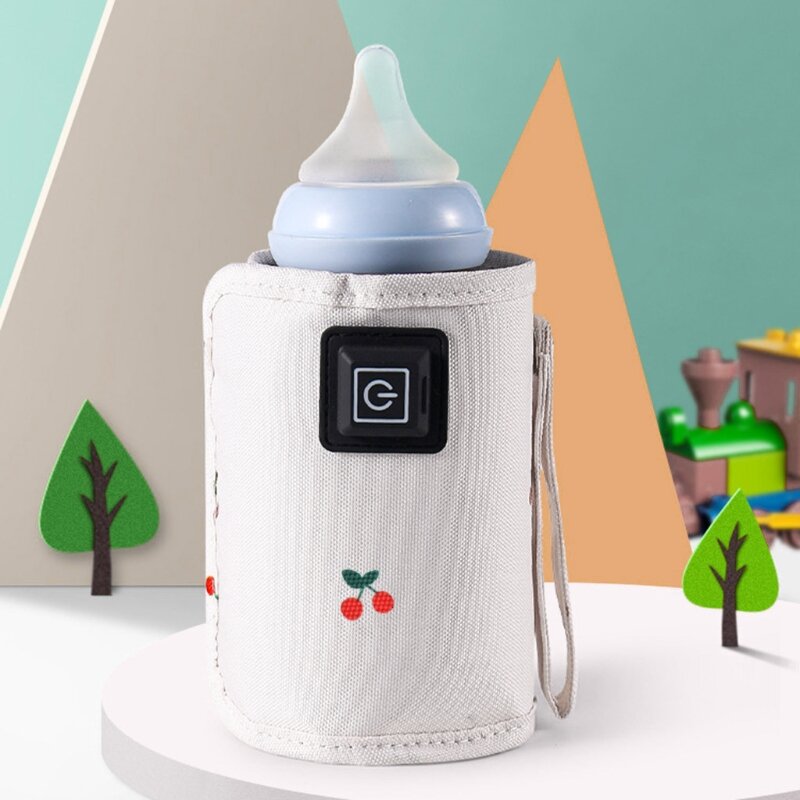 Portable USB Baby Bottle Warmer Bag Travel Milk Warmer Infant Feeding Bottle Thermostat Food Warm Cover