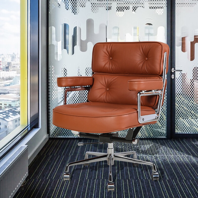 Компьютерное кресло, домашнее кожаное офисное кресло, удобное вращающееся кресло для сидения и встреч