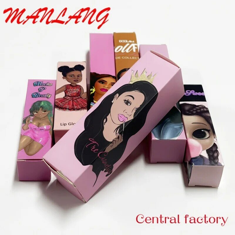 Custom  Cheap price eco friendly lipgloss packaging box custom 2023 lipstick boxs cosmetics paper boxes
