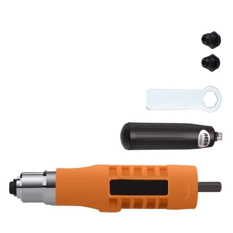 Nietpistolen-Adapter, kabelloses Nietwerkzeug-Set, elektrische Bohrmaschine, umwandelbare Köpfe