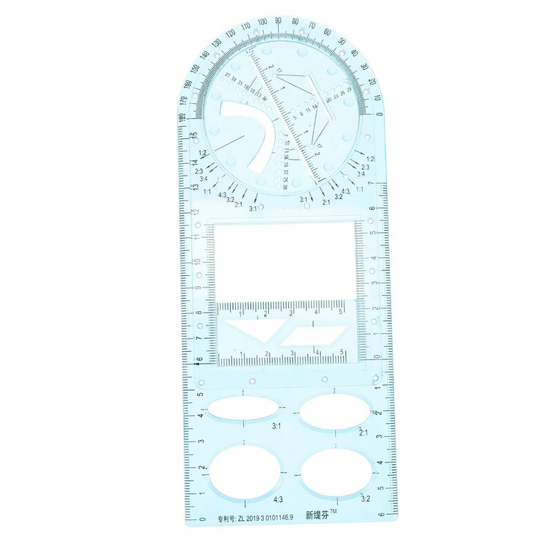 Professional Students Drawing Ruler Geometric Drawing Template Measuring Tool