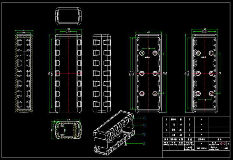 Desktop junction box ABS plastic enclosures DIY speaker electric box Instrument electrical box 114*38*25 mm