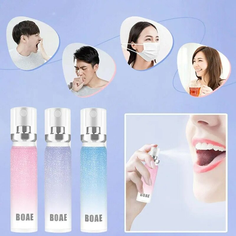 Deodorante per bocca Spray fresco orale trattamento per odori orali sapore cattivo persistente uva rimuovi respiro frutta pesca igiene orale W3O0