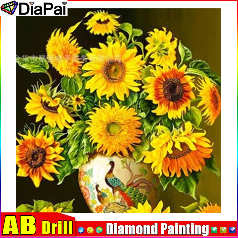 Diapai ab 5d Diamant Stickerei Handarbeit Kit "Sonnenblumen vase" DIY Diamant Malerei Kreuz stich Home Dekoration Geschenk