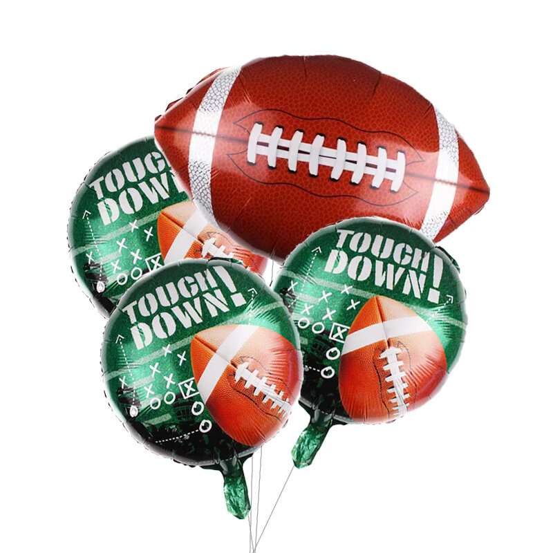 4 Buah Balon Baseball Sepak Bola untuk Dekorasi Pesta Ulang Tahun Anak Laki-laki Hadiah Bola Permainan Tema Pesta Balon Udara Persediaan