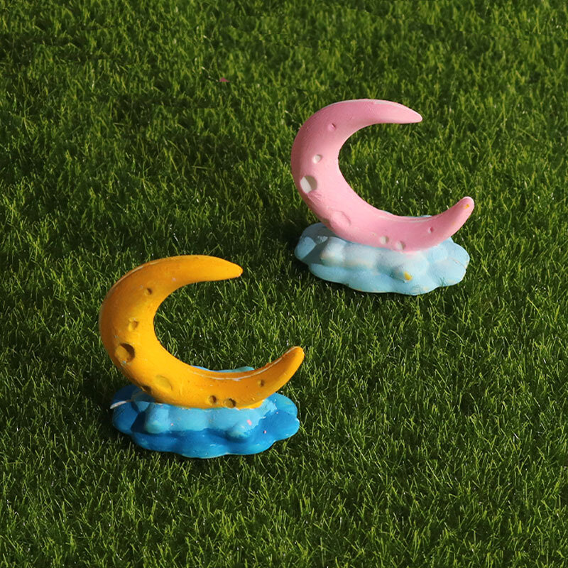 Molde de silicona con forma de nube de Luna, adorno decorativo de Mini Luna, para fabricación de resina
