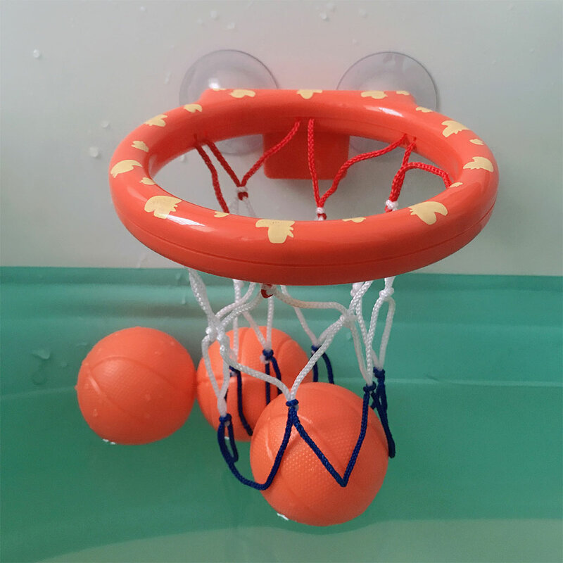 ห่วงบาสเก็ตบอลสำหรับเด็ก mainan Bola Basket อาบน้ำแบบมัลติฟังก์ชันของเล่นห้องน้ำปลอดภัยและเชื่อถือได้