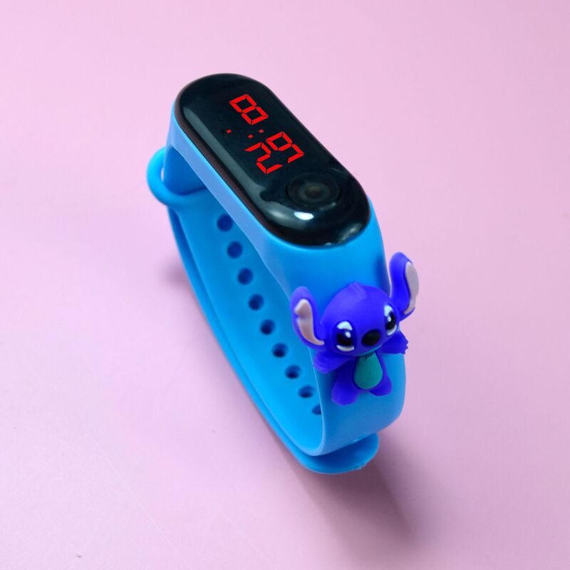 미키 미니 마블 어린이 디지털 시계, 소년 소녀 스파이더맨 아이언맨 LED 스포츠 손목시계, 실리콘 어린이 시계 팔찌