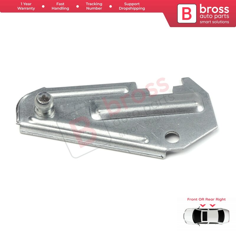 Bross Auto Teile BWR5005 Elektrische Power Fensterheber Clip, Metall, Verbindung Blatt Rechts Türen für Vauxhall Opel Astra
