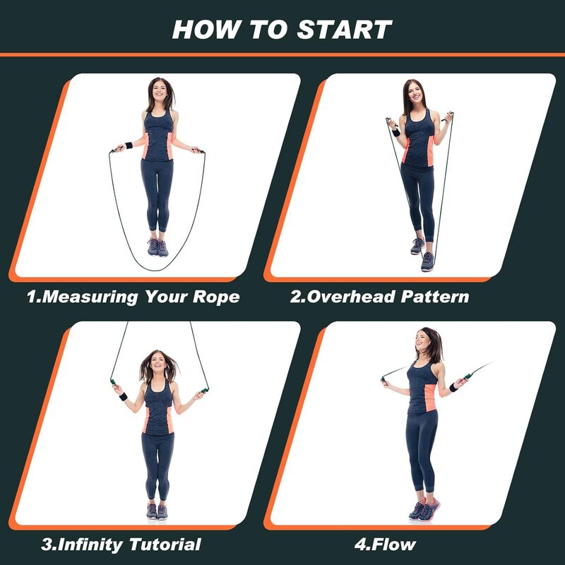 Tali latihan aliran untuk aliran kebugaran kepang ganda tali olahraga tali lompat panjang yang dapat disesuaikan untuk pria dan wanita olahraga di rumah