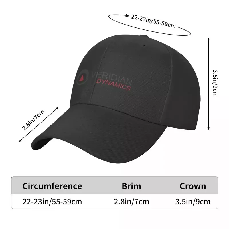 Veridian Dynamics Baseball Cap Sun Cap Big Size Hat Women's Hats Men's