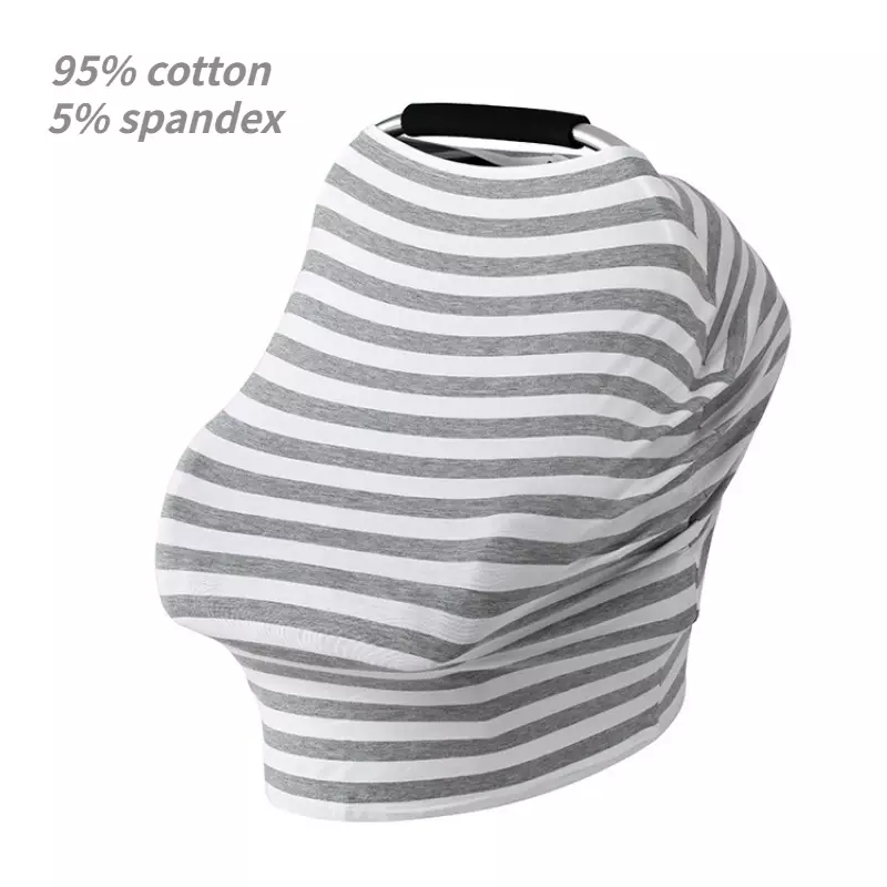 Capa de amamentação listrada para cadeirinha de bebê, lenço multifuncional para carrinho de bebê, capa de enfermagem para amamentação