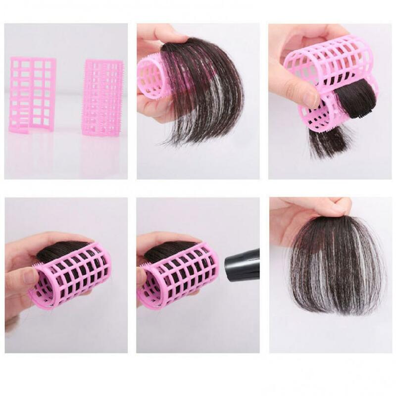 Накладные пневматические челки Инструменты для укладки волос зажим для волос наращивание синтетических волос накладная челка натуральный накладной шиньон женские зажимы для челки
