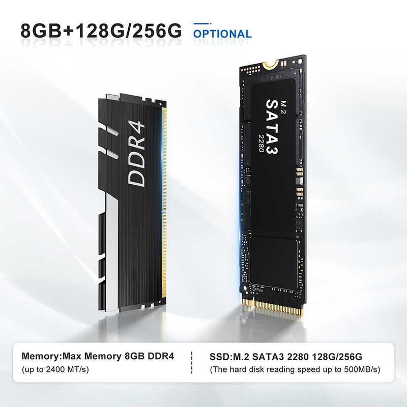 Beelink GK Mini Intel Celeron J4125 Windows 10 11 Pro Quad Core Mini PC DDR4 Mini 4K Dual HDMI WiFi Kép BT4.0 1000 LAN
