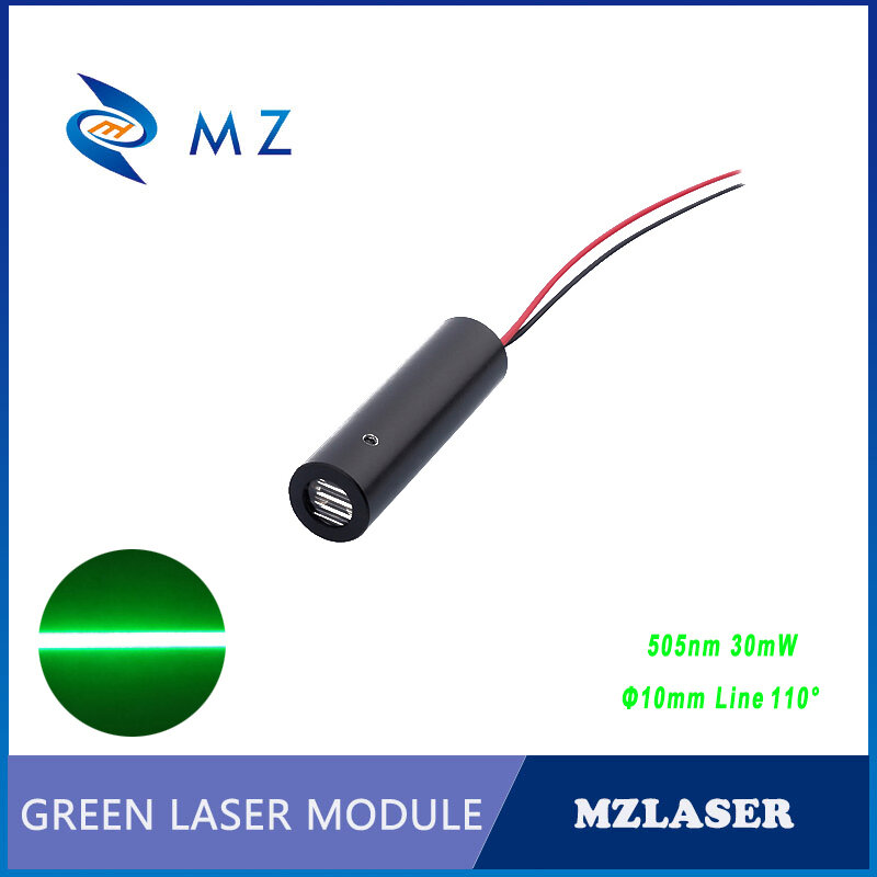Dây Xanh Laser D10mm 505nm 30Mw Phân Kỳ Góc 110 Độ Công Nghiệp Cao Cấp ACC Ổ Mạch Laser Mô Đun
