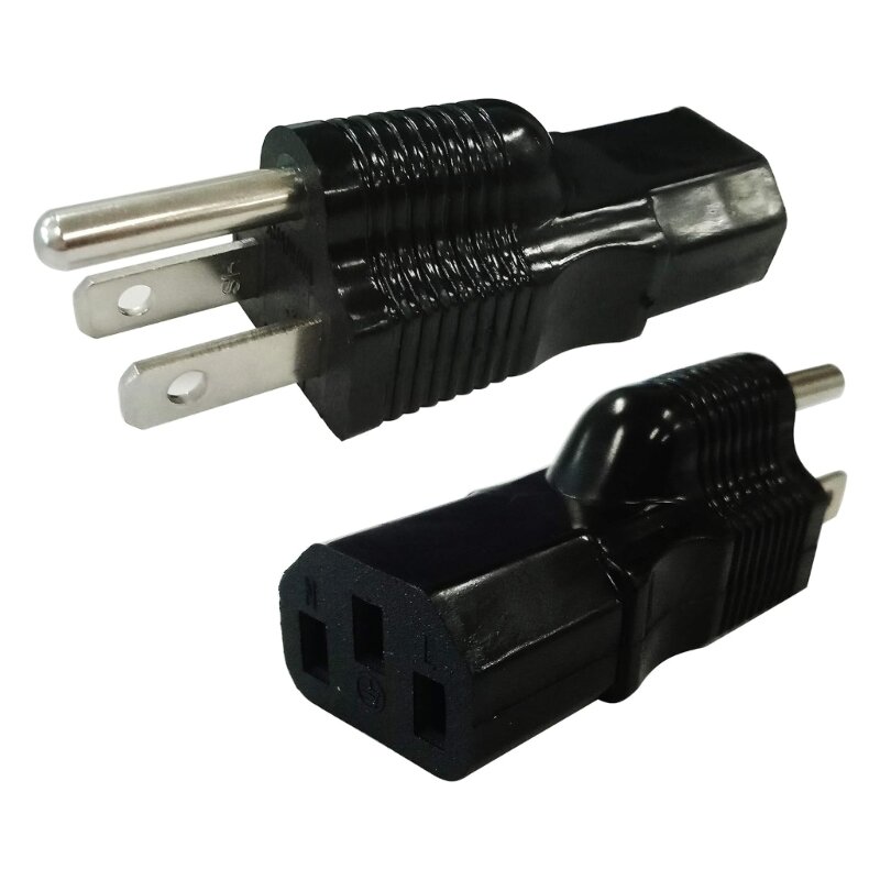 Plug Power Adapter Plug Conversores, Adaptadores de Plugue de Alta Potência, 3Prong, 5-15P para C13, 16A, 110-250V, 5-15P