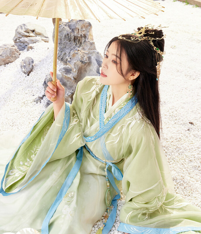O fim da lua Ye Xiwu Hanfu vestido, Changyue Jinming Cosplay vestido, Hot TV Drama, Ru