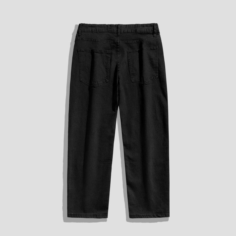 Новые молодежные красивые универсальные эластичные прямые джинсовые брюки мужские весенне-летние трендовые облегающие повседневные длинные брюки
