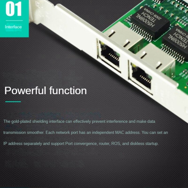데스크탑 휴대용 편리한 네트워크 카드 액세서리, 8492MT PCI 기가비트 듀얼 전기 서버, Nic 82546EB/GB 칩