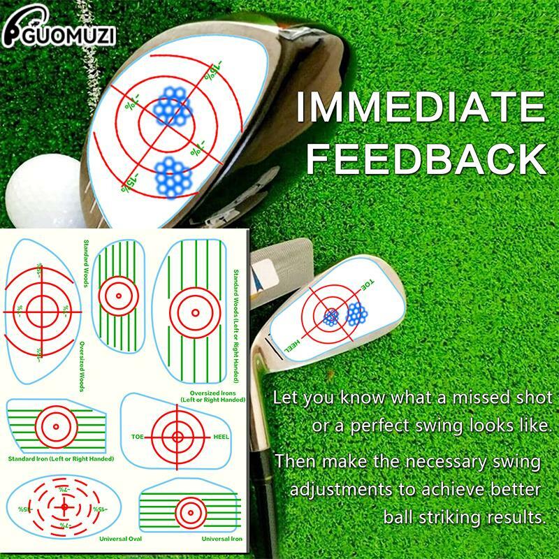 7 in1 Golf Club Impact Target Label Tape Sticker Practice per Iron Woods Wedge Club Test Paper accessori per l'allenamento