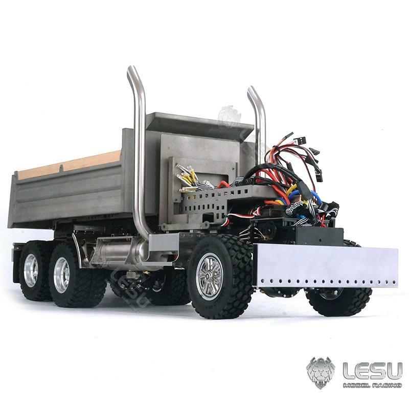Rei lama caminhão modelo brinquedo com cilindro de óleo, caminhão basculante de metal, Tamiya Modificação, 1:14 Simulação