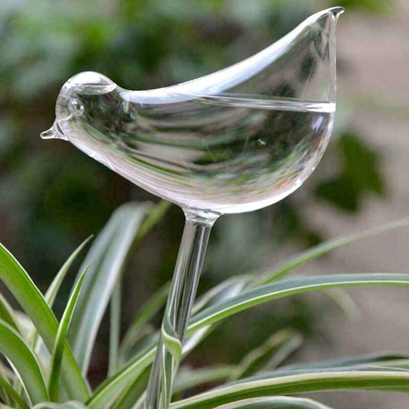 1 sztuk automatyczne podlewanie kwiatów urządzenie podlewacz roślin samo podlewanie globusy kształt ptaka ręcznie dmuchane ClearPlastic Aqua żarówki