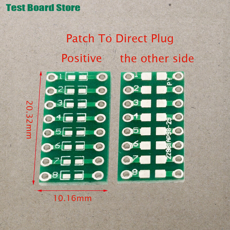 Adaptor SMT to DIP resistor kapasitansi LED 1Pce untuk versi uji penyisipan langsung, 0805 belakang, 0603/0402 depan