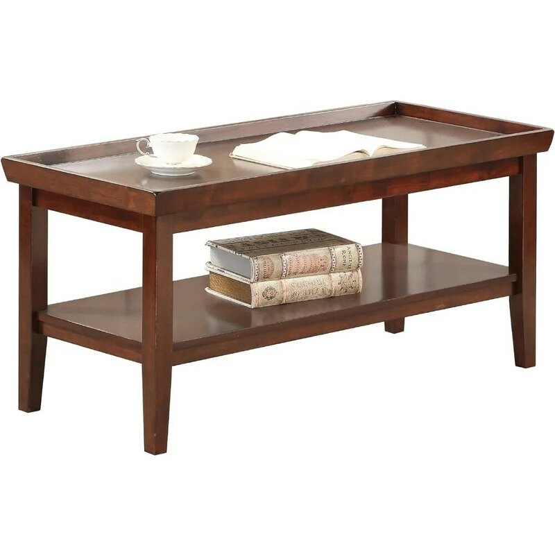 Журнальный столик Ledgewood с полкой, обеденные столы, журнальный столик для гостиной, эспрессо, домашняя кофейная угловая мебель, скрытое хранилище