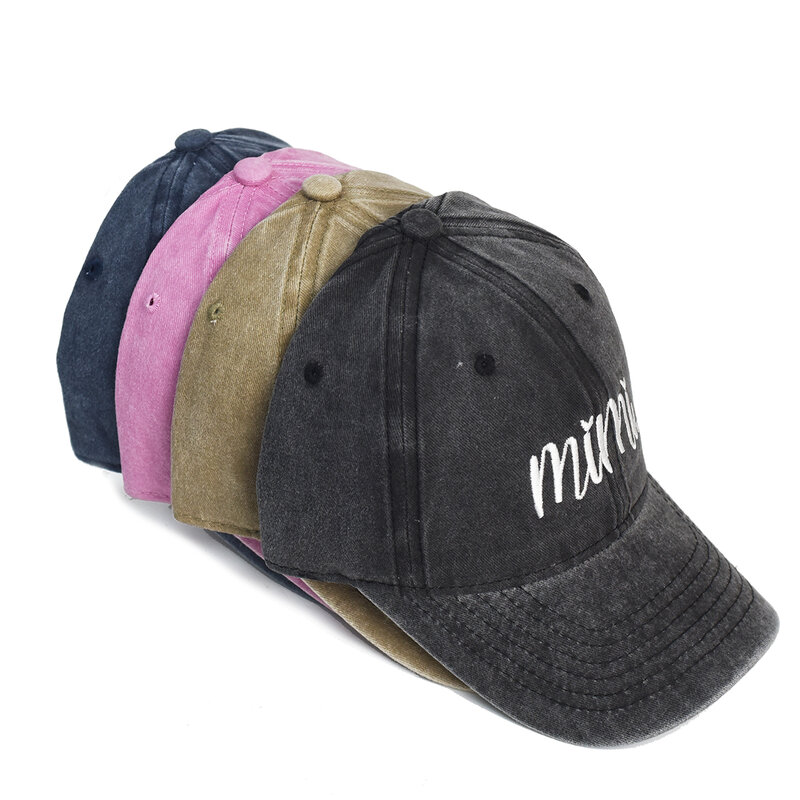 Wiosna jesień zmiękczana bawełna czapki baseballowe mężczyzn kobiet Vintage mimi litera haftowana czapka Unisex regulowana bejsbolówka czapki hip-hopowe