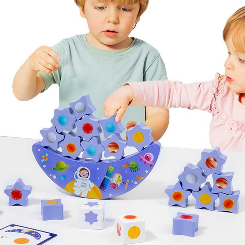 Jouets empilables en bois pour tout-petit garçon et fille, jeu d'équilibre Montessori, apprentissage précoce