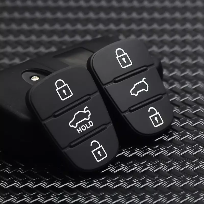 Чехол-книжка для ключей с 3 кнопками, резиновая накладка, для Hyundai I10, I20, I30, IX35, Kia K2, K5, Rio, Sportage