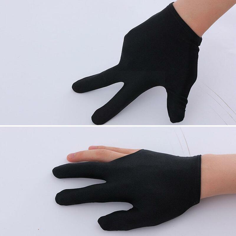 1 Paar Billardtisch handschuhe universelle atmungsaktive Anti-Rutsch-Handschuh Finger drei elastische offene Sport Billard Finger f6f7