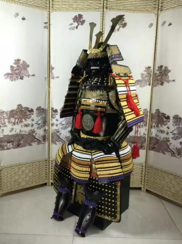 Japanischen Samurai Rüstung Ooyoroi Carbon Stahl Japan Krieger Rüstung Helm Wearalbe Bühne Leistung Kostüme Cosplay
