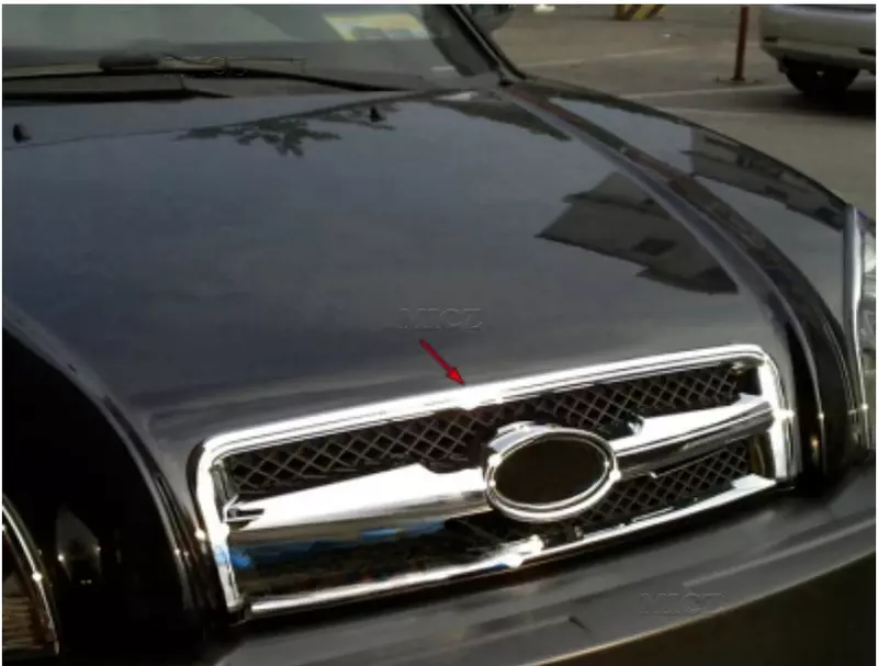 Dla Hyundai Tucson 2004-2008 wysokiej jakości ABS chromowane przedni grill ozdobna ramka anty-chroniąca przed zarysowaniami akcesoria samochodowe