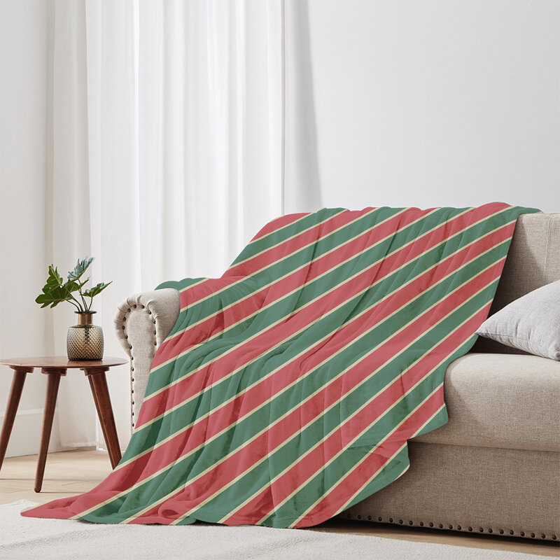 ผ้าห่มผ้าสักหลาดพิมพ์ลายสำหรับวันหยุดเทศกาลคริสต์มาสผ้ากำมะหยี่หรูหราและนุ่มสบาย