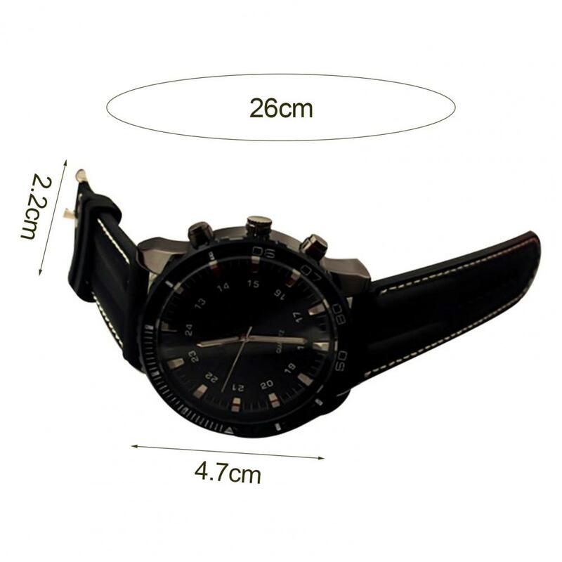Universal Analog Large Dial Wrist Watch Faux Leather Couple Watch Large Dial Quartz Sport Watch for Boys Girls