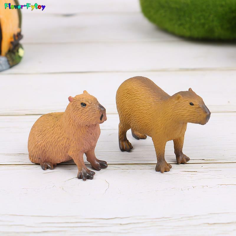 Sztuczna mały uroczy dzika Model zwierząt figurka kapibary dziecięca kolekcja zabawka prezent imitacje zwierząt Model zwierząt