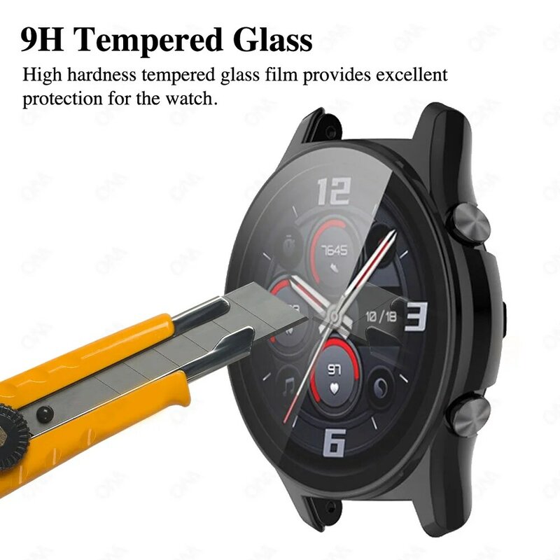 Obudowa ochronna na twardy ekran PC dla Huawei Honor Watch GS3 GS 3 osłona chroniąca przed zarysowaniami z akcesoriami z hartowanego szkła