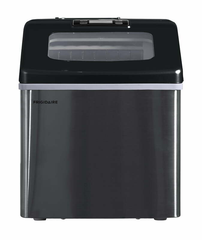 Холодильник 40 фунтов Прозрачная квадратная льдогенератор для столешницы-черный