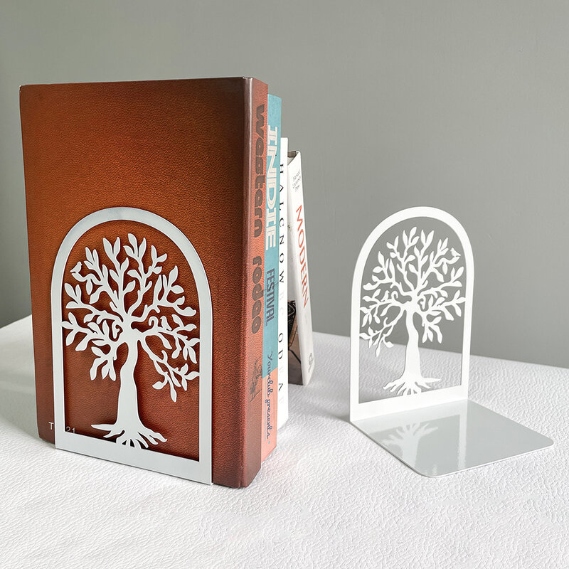 Настольная подставка под книги с изображением белого дерева жизни, железная подставка под книги для офиса и дома, хороший подарок
