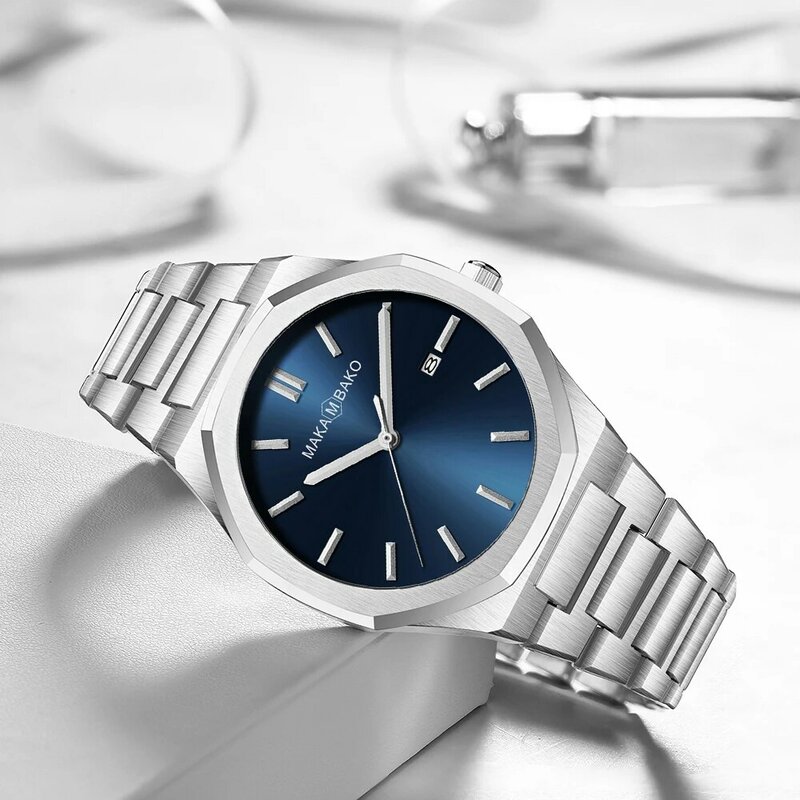 Relógio de pulso impermeável em aço inoxidável original para homens, estilo nórdico, relógio de negócios, movimento japonês, relógios de quartzo