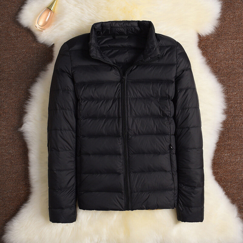 2024 Autumn/Winter New Korean Version Slim Fit Portable Short Lightweight Down Coat Women's Hooded Large Coat