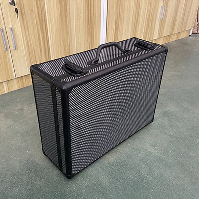 Carbon Fiber Tool Box Aluminum Tool Case Suitcase Equipment Hard Carry Bag Instrument Hard Case Portable Toolbox