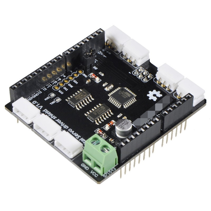 Arduinoと互換性のあるデジタルステアリングギア拡張ボードdri0027