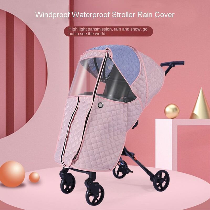 Zipper Open Stroller Accessories Stroller Wind Shield Stroller Rain Cover Pushchairs Raincoat Carriage Canopy Cover