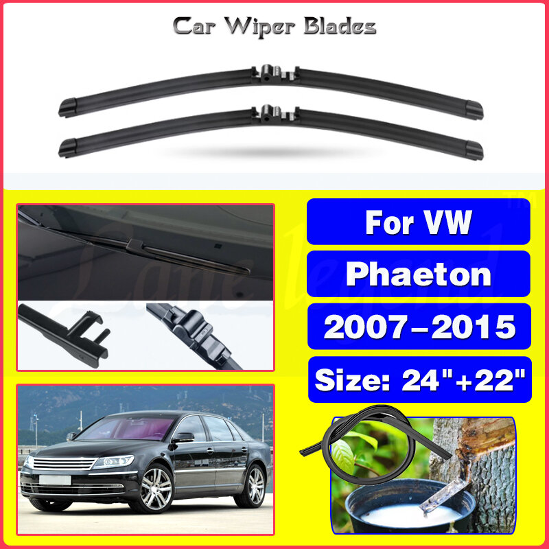 Car Front Wiper Blade For Volkswagen PHAETON 2007 - 2015 Auto Windscreen Windshield Wipers Blades Window Auto Accessories 24"22"