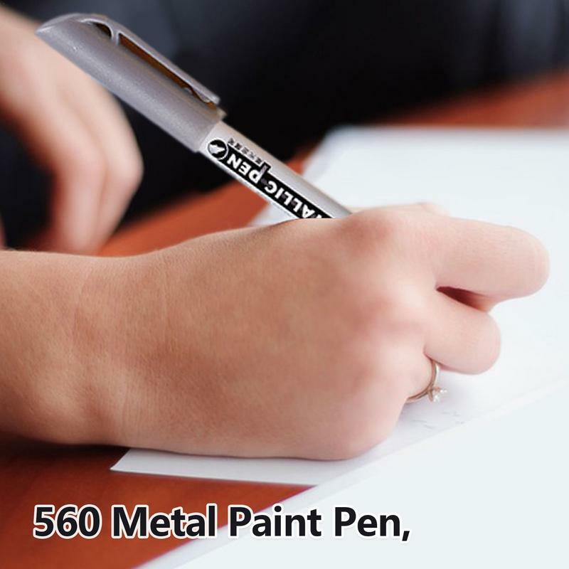 Marqueurs de peinture à séchage rapide avec pointe ronde, ensemble de marqueurs de peinture ergonomiques, métal, lustre, papier cartonné