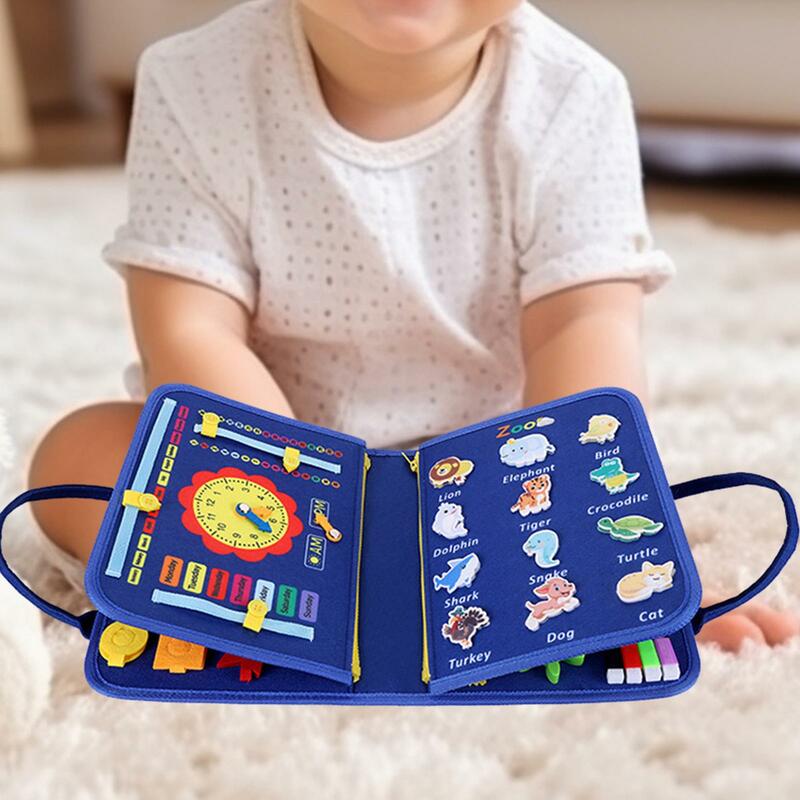 Busy Board Montessori Toys Fine Motor Skills Preschool Learn to Dress Educational for Toddler Kids Children Birthday Gift