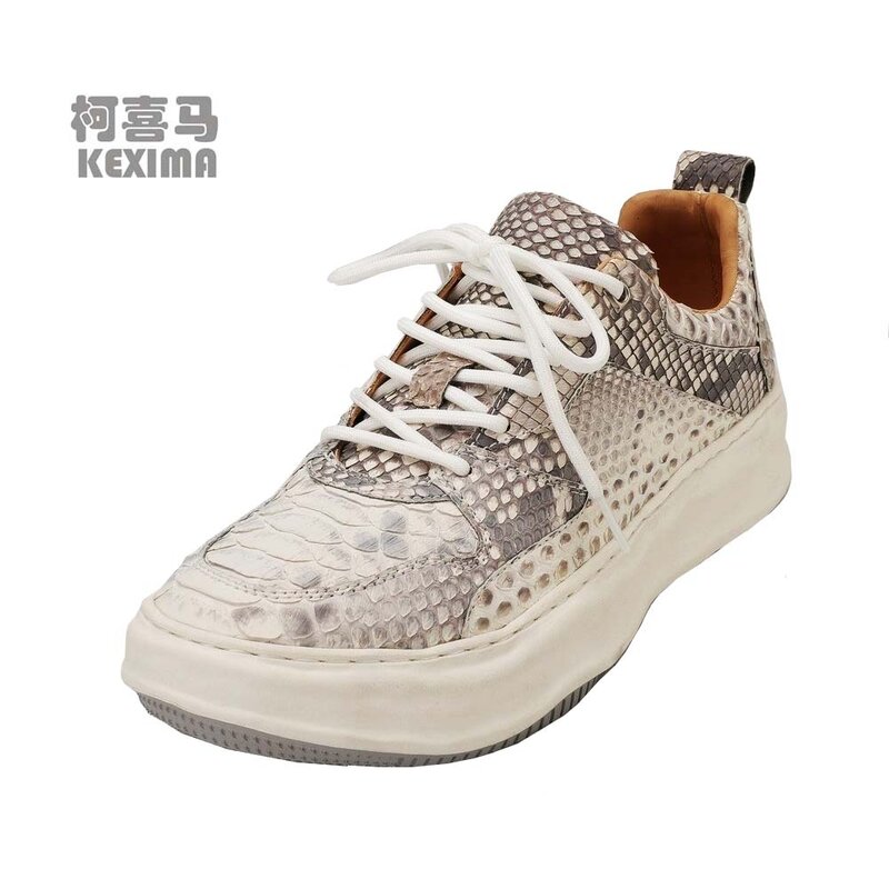 KEXIMA 2022 nuove scarpe da uomo in pelle di pitone movimento scarpe per il tempo libero scarpe bianche scarpe da uomo